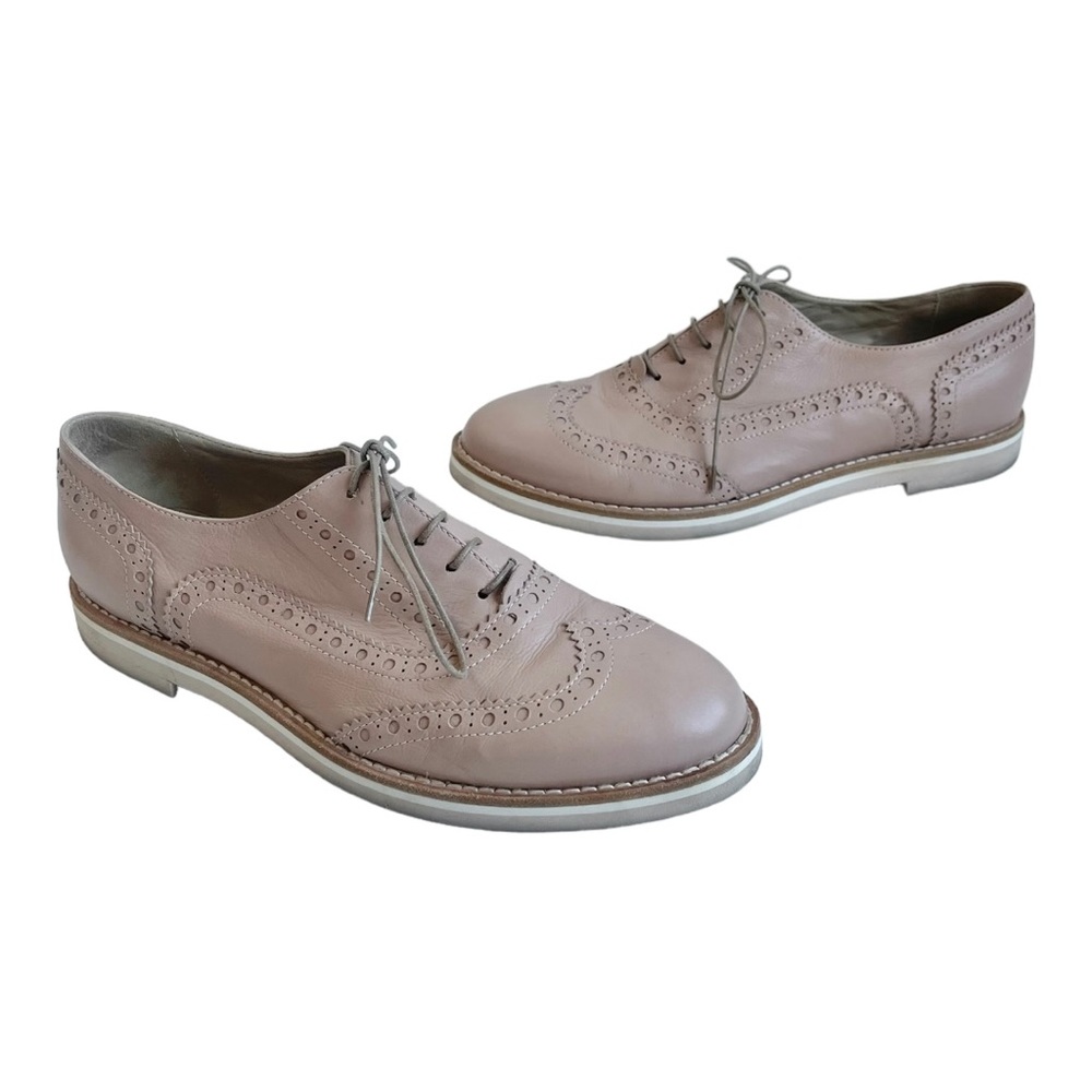AGL Attilio Giusti Leombruni blush pink/light tan lace up Oxford